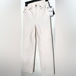 Re/Done Off-White Ultra High Rise Stove Pipe Denim Jeans